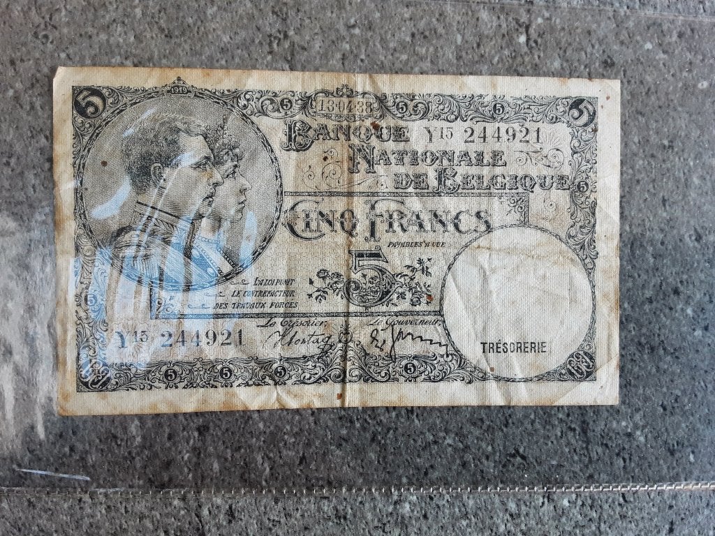 België 5 bfr mod.1919 nat.reeks(ref 032), Postzegels en Munten, Bankbiljetten | België, Ophalen of Verzenden, Los biljet