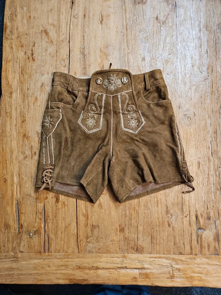 Lederhosen Dames maat 38 eu, Enlèvement ou Envoi, Taille 36 (S), Brun, Comme neuf