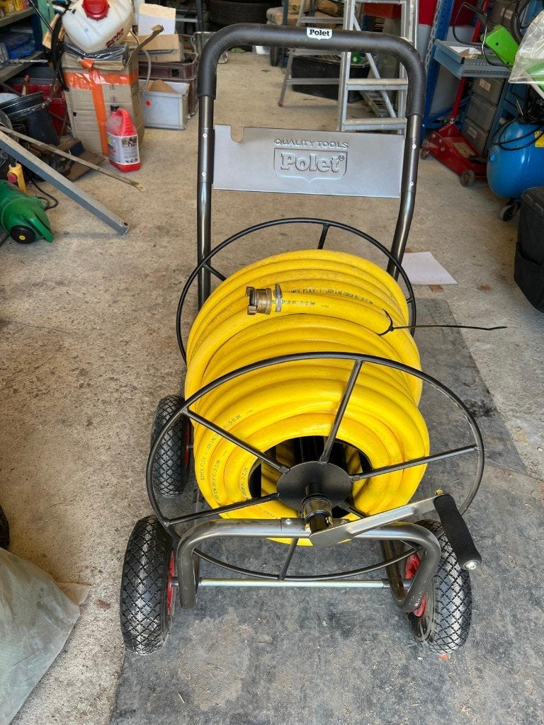 NOUVEAU chariot à tuyaux Polet Professional + bimex flex, Jardin & Terrasse, Tuyaux d'arrosage, Enlèvement, Neuf, Dévidoir