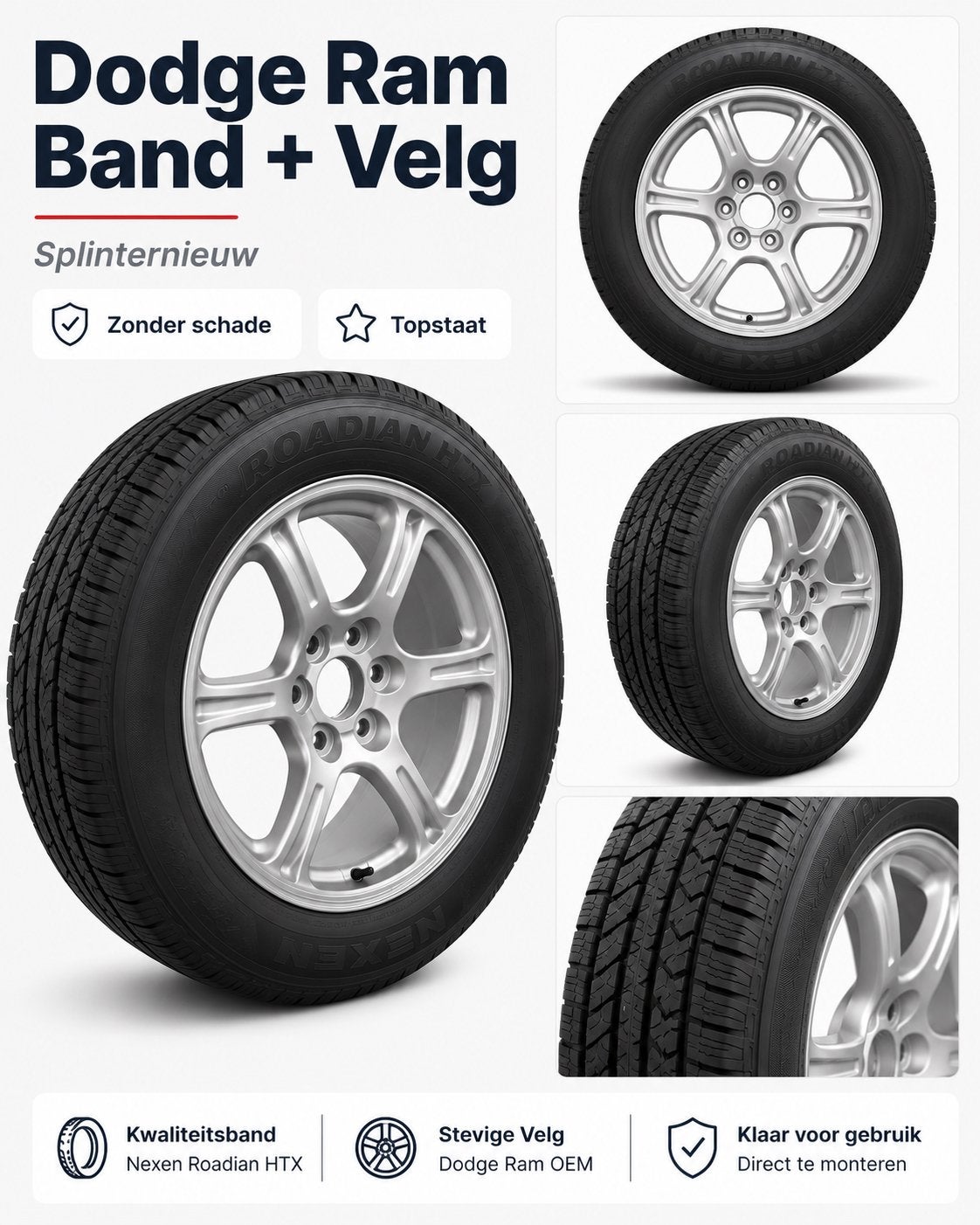 Dodge ram band + velg, Auto, Groter dan 1:32, Nieuw, Ophalen