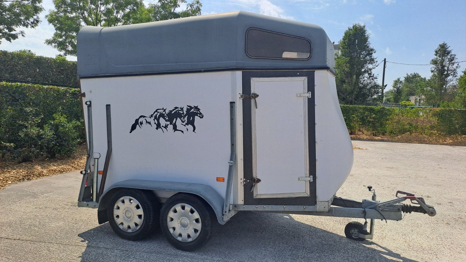 paarden trailer 2 paarden volledig in orde met nieuwe bodem., Ophalen