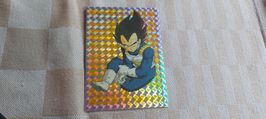 dragonball z kaart glitter card Vegeta zittend, Ophalen of Verzenden, Zo goed als nieuw, Losse kaart