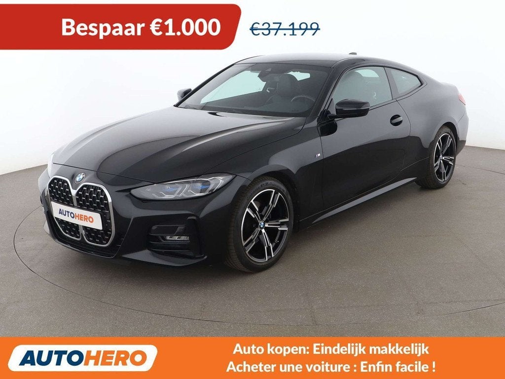 BMW 4 Serie 420 420i M Sport (bj 2022, automaat), Auto's, Automaat, Achterwielaandrijving, Gebruikt, Zwart