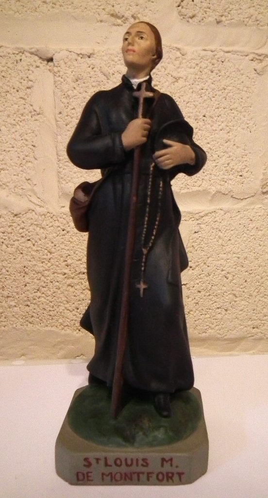LOUIS DE MONFORT -statue ancienne en plâtre, Enlèvement ou Envoi, Utilisé, Christianisme | Catholique