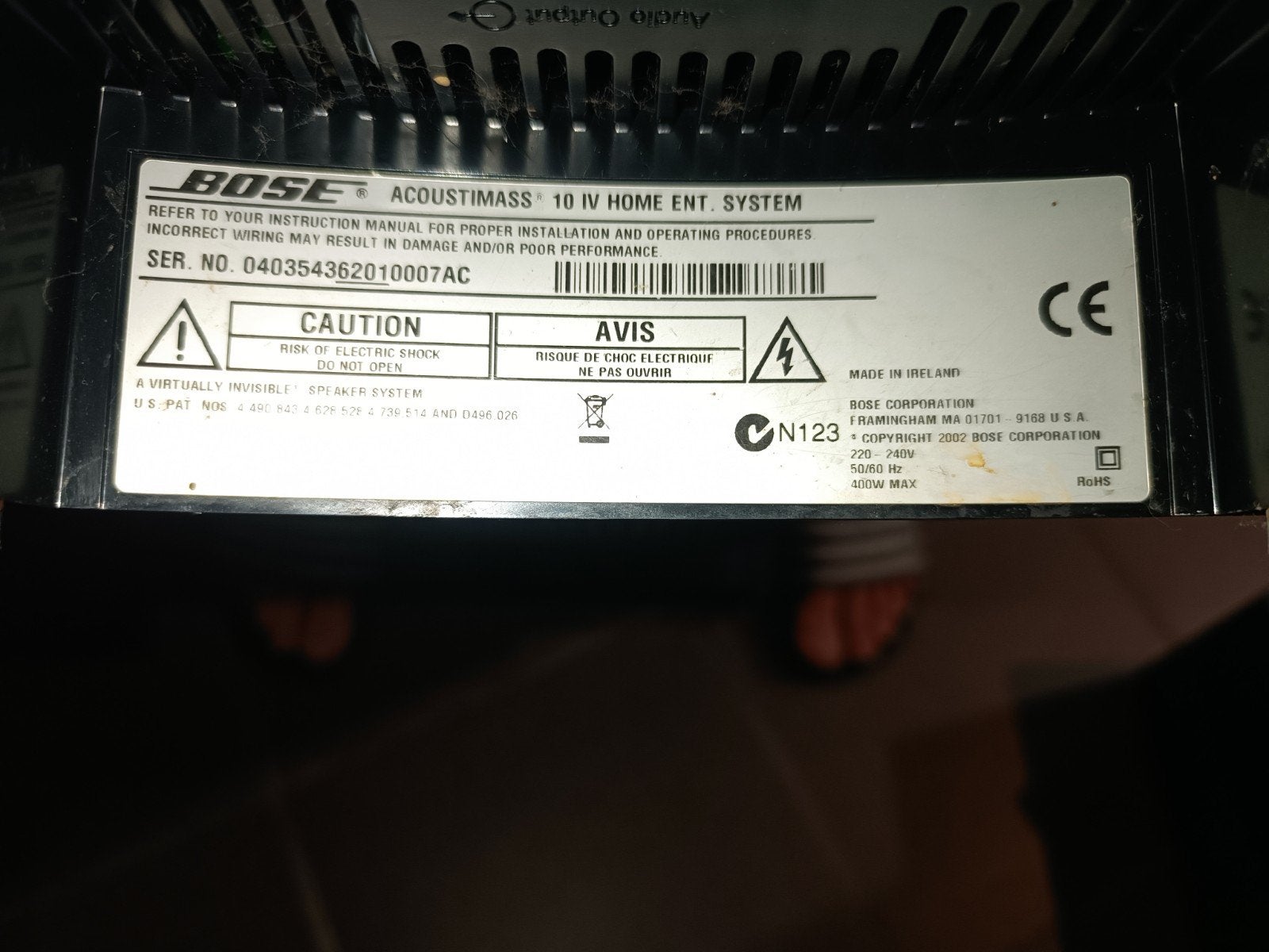Bose accoustimass 10 versie 4, Audio, Tv en Foto, Ophalen