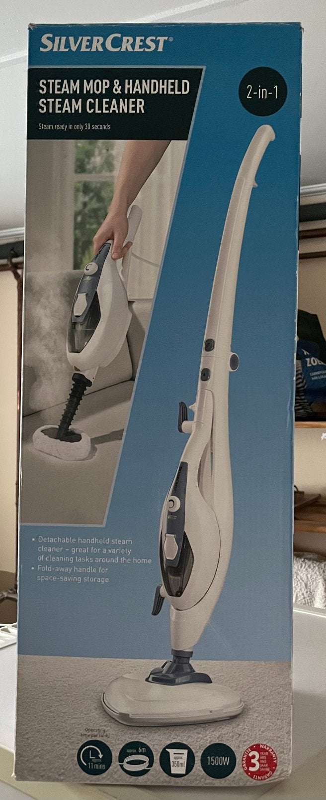 Steam mop & handheld steam cleaner *Nieuw*- Silvercrest, Elektronische apparatuur, Ophalen, Zo goed als nieuw