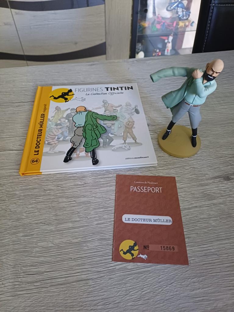 Figurine Muller numéro 64 collection officielle Moulinsart, Collections, Personnages de BD, Comme neuf, Statue ou Figurine, Tintin