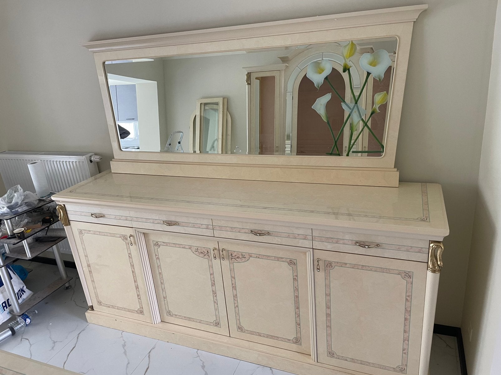 Commode et miroir style italien, Maison & Meubles, Enlèvement, Utilisé