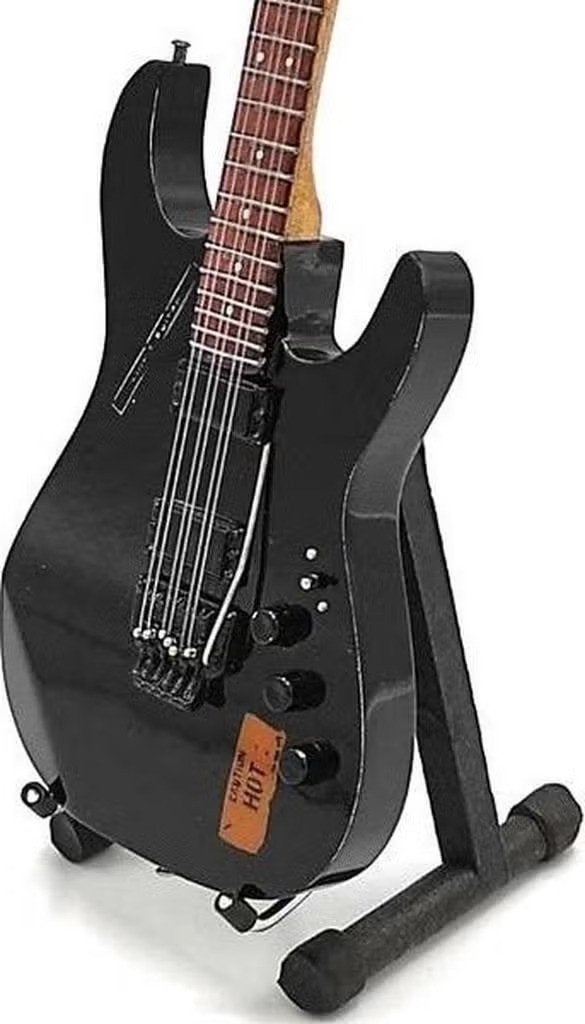 Miniatuurreplica Caution Hot gitaar Kirk Hammett Metallica, Enlèvement ou Envoi, Neuf, Guitare acoustique