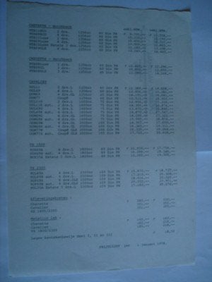 Vauxhall prijslijst NL 1978 Brochure Catalogue Prospekt, Verzenden, Gelezen, Opel