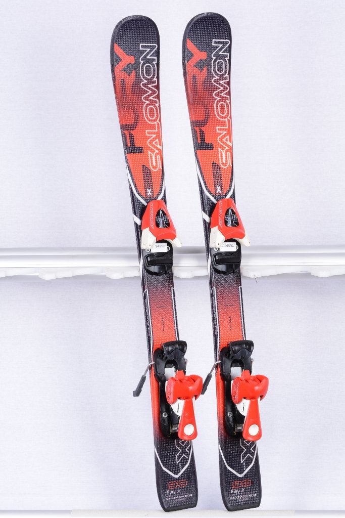 100 cm kinder ski's SALOMON FURY JR + Salomon TZ 5, Gebruikt, Verzenden, 100 tot 140 cm, Salomon