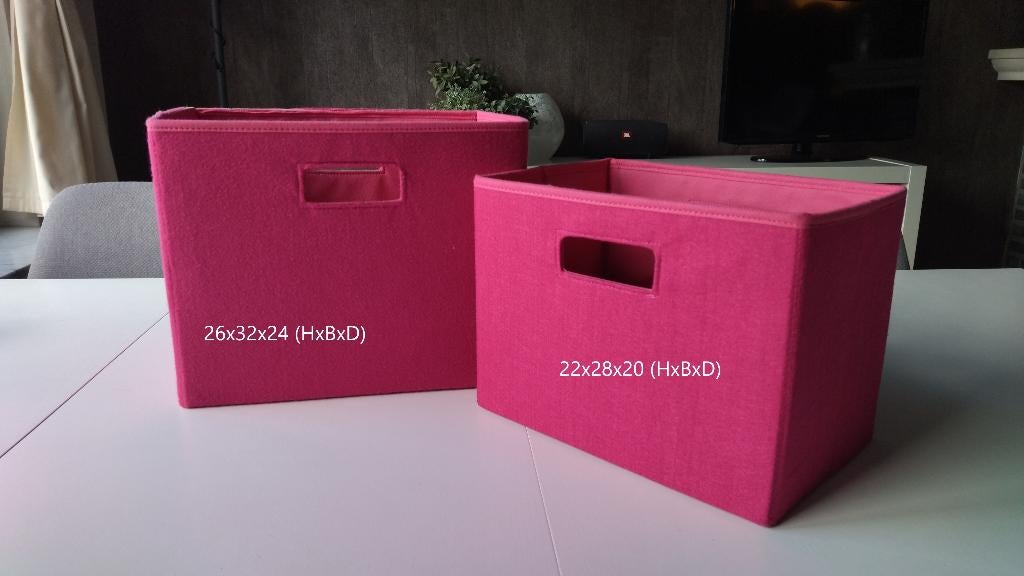 Roze vilten mandjes van Hema, Ophalen, Gebruikt, Mand