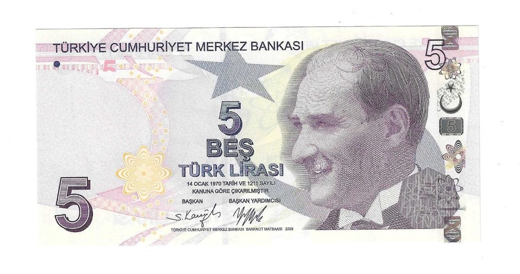 Turkije, 5 Lira ND(2009), UNC., Enlèvement ou Envoi, Asie du Sud Est, Billets en vrac