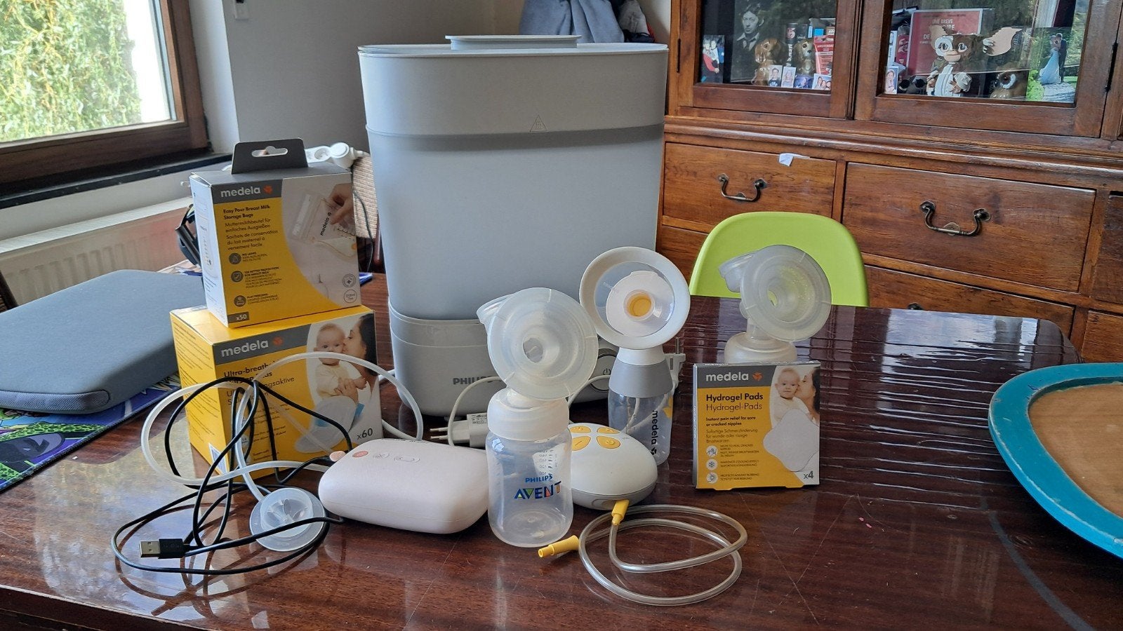 lot tire lait électriques et sterilisateur, Enlèvement, Utilisé, Stérilisateur, Medela