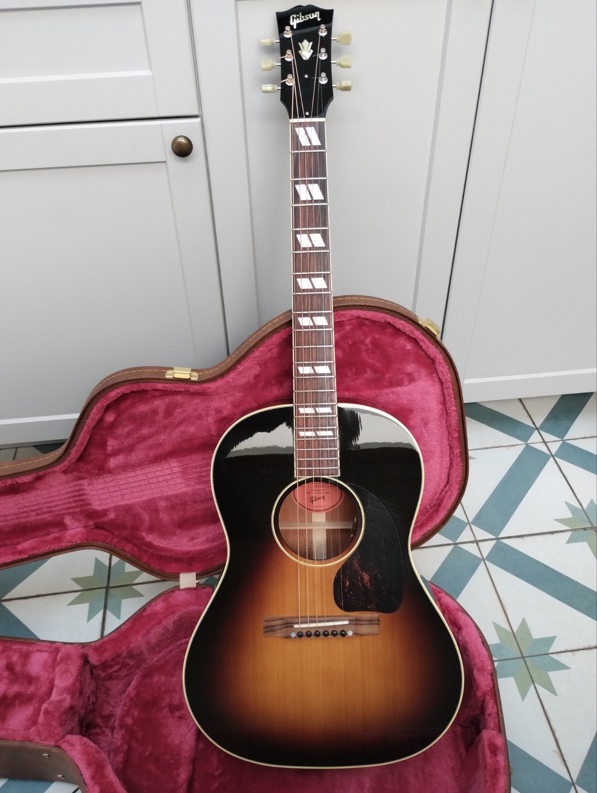 Gibson Custom LG2 Western Nathaniel Rateliff, Ophalen, Gebruikt, Western- of Steelstringgitaar, Met koffer