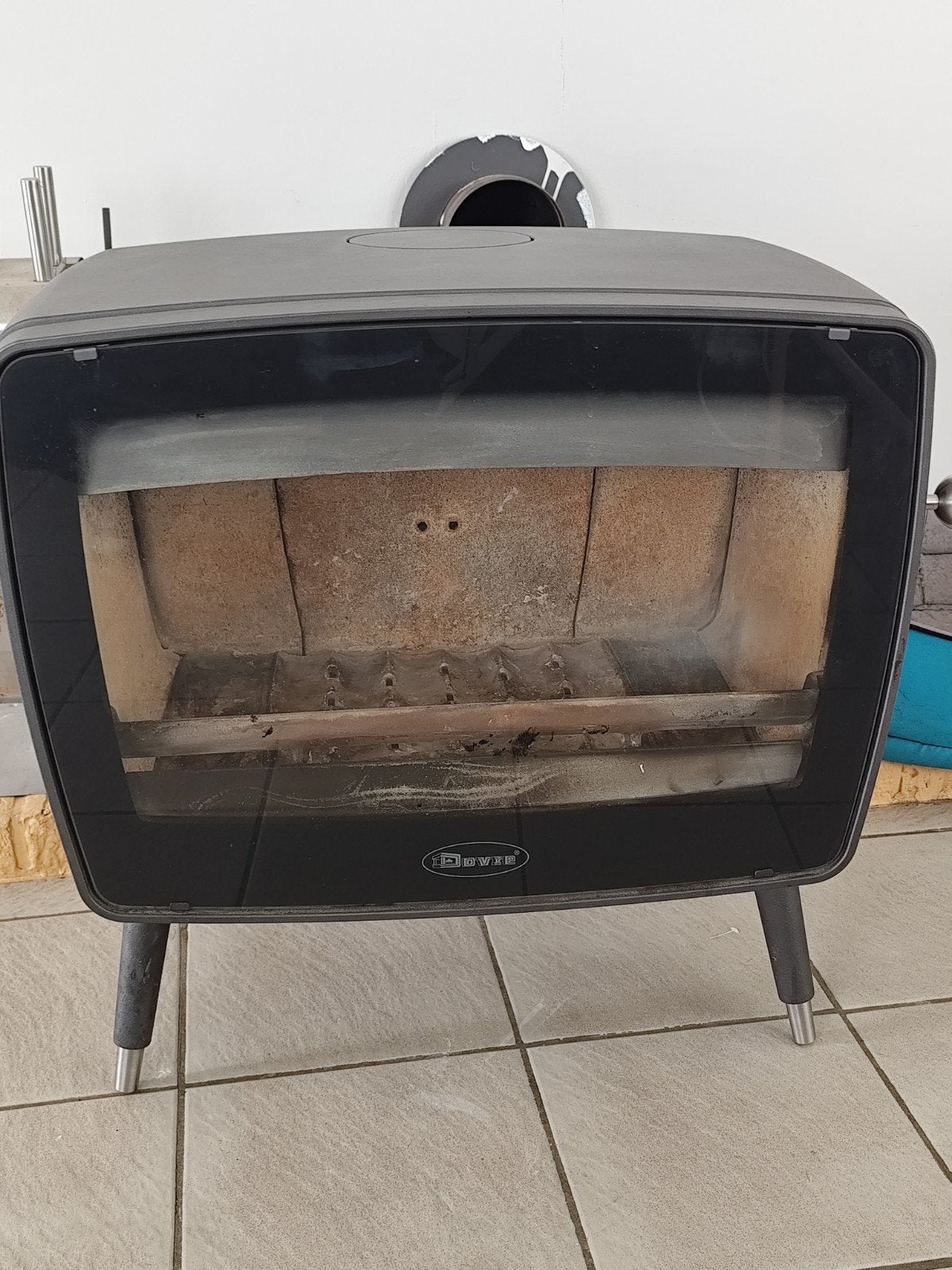 zwarte Dovre vintage 50 houtkachel, Huis en Inrichting, Kachels, Ophalen, Gebruikt, Houtkachel, Vrijstaand