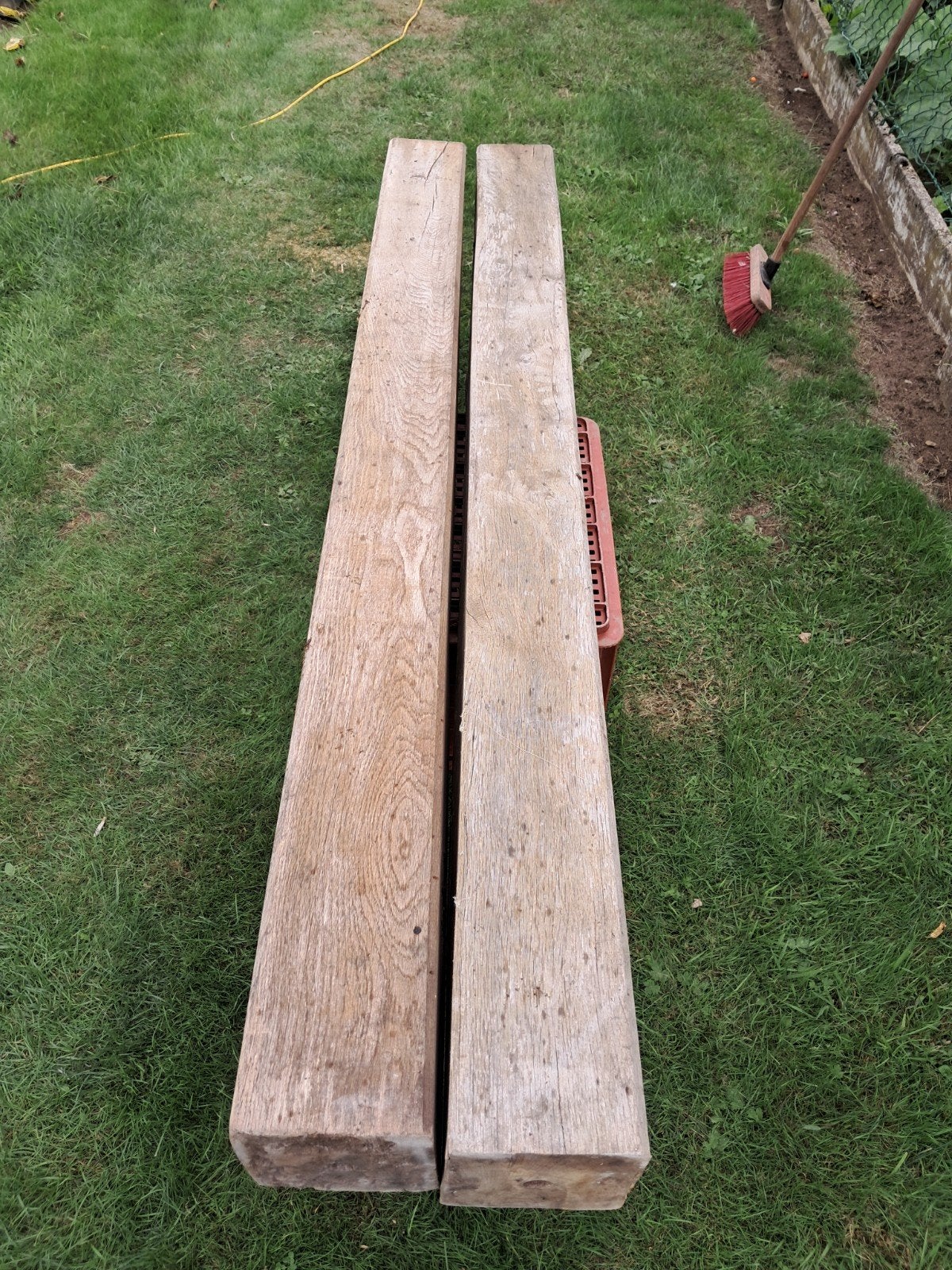 eiken balken 15 op 15, Tuin en Terras, Palen, Balken en Planken, Ophalen, Balken