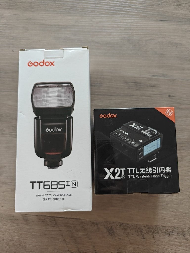 Godox TT685II + X2T | Nikon F, TV, Hi-fi & Vidéo, Photo | Flash, Flash externe, Enlèvement, Inclinable, Godox