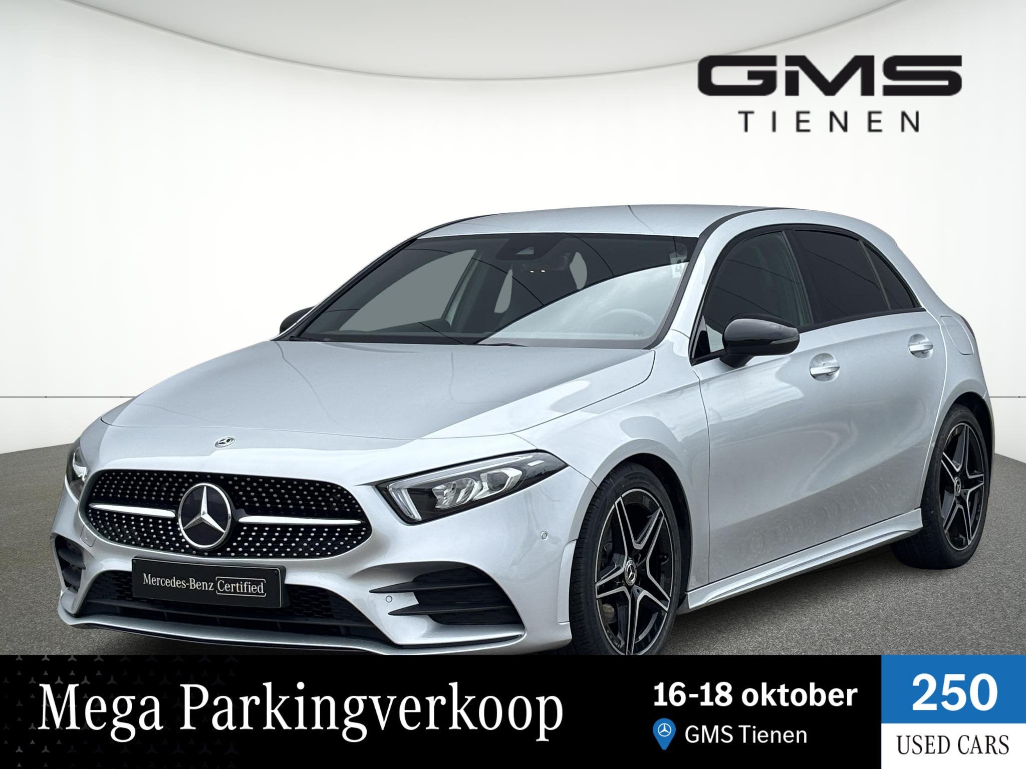Mercedes-Benz A 180 AMG Line, Auto's, Gebruikt, 4 cilinders, 136 pk, Leder en Stof