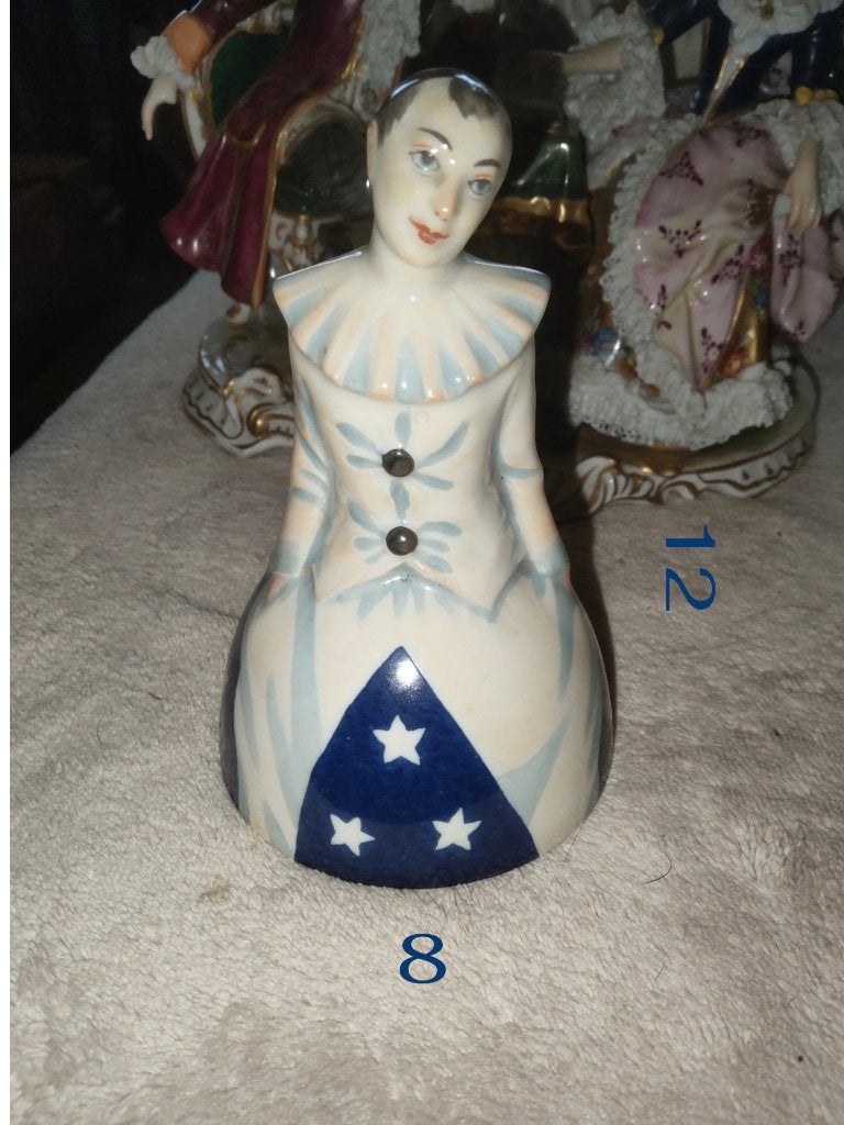 Oude keramische spaarpot maansterren van Pierrot Art Deco, Antiek en Kunst, Ophalen of Verzenden