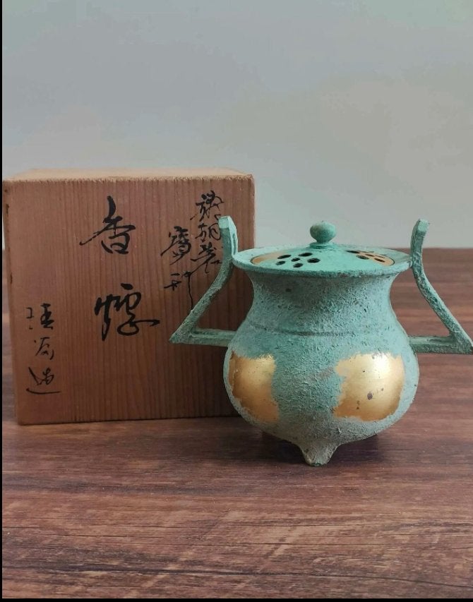 Encensoir japonais en bronze, original - Brûle-encens - Cui, Antiquités & Art, Enlèvement ou Envoi