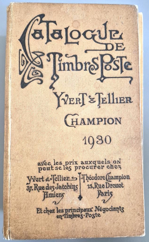 Yvert et Tellier.  Catalogus 1930, Ophalen of Verzenden, Catalogus
