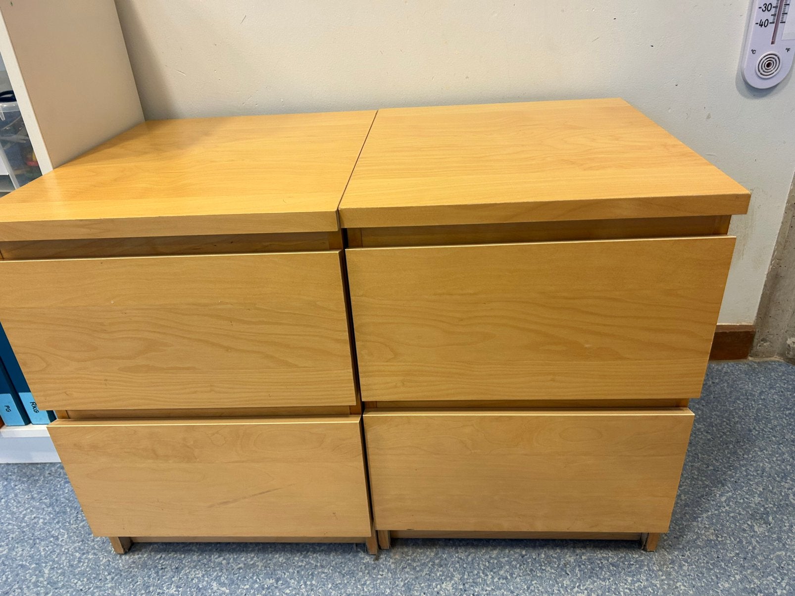 2 Nachtkasten ikea malm, Huis en Inrichting, Ophalen, Minder dan 50 cm, Gebruikt, 1 of 2 laden