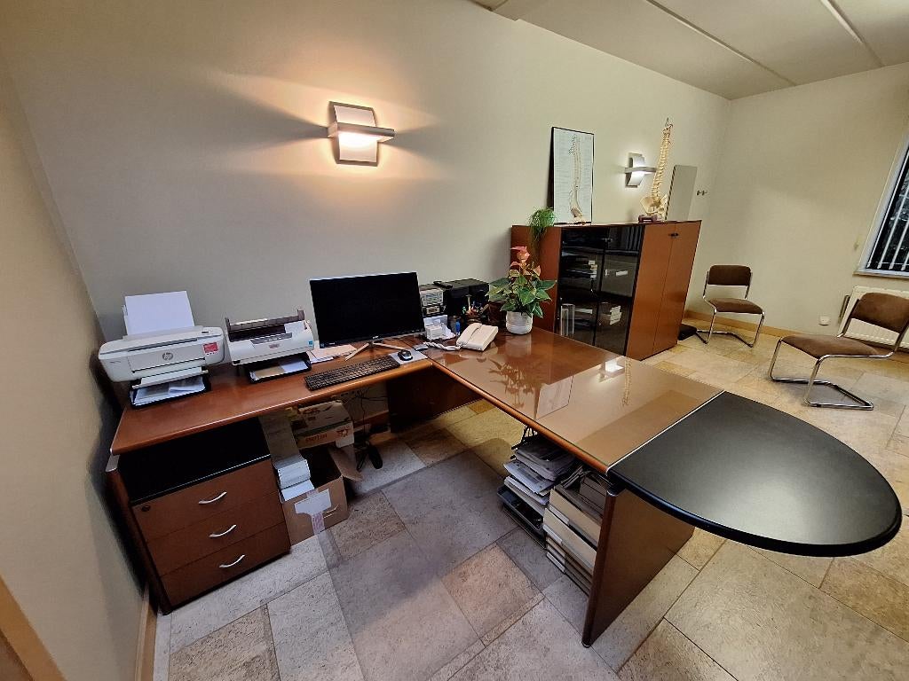 Bureau + kast Mahonie, Ophalen, Gebruikt