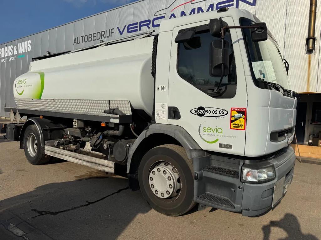 Renault Premium 270 *FUELTANKER-CITERNE PETROLIER*, Auto's, Achterwielaandrijving, Renault, Wit, Bedrijf