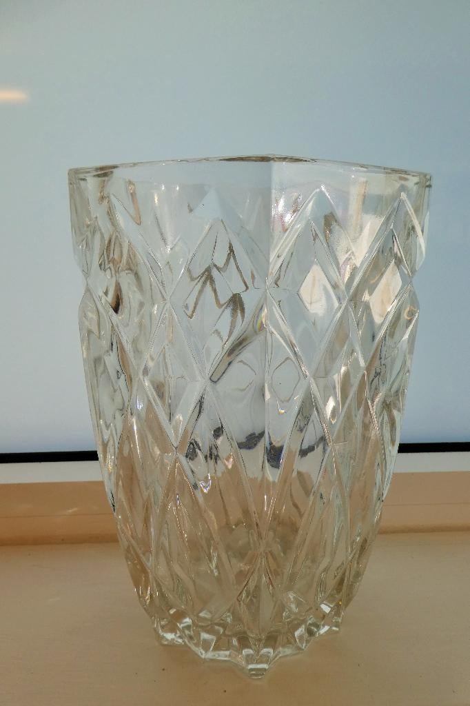 Joli Vase Ancien Hauteur 20,5 cm, Enlèvement, Utilisé, Verre