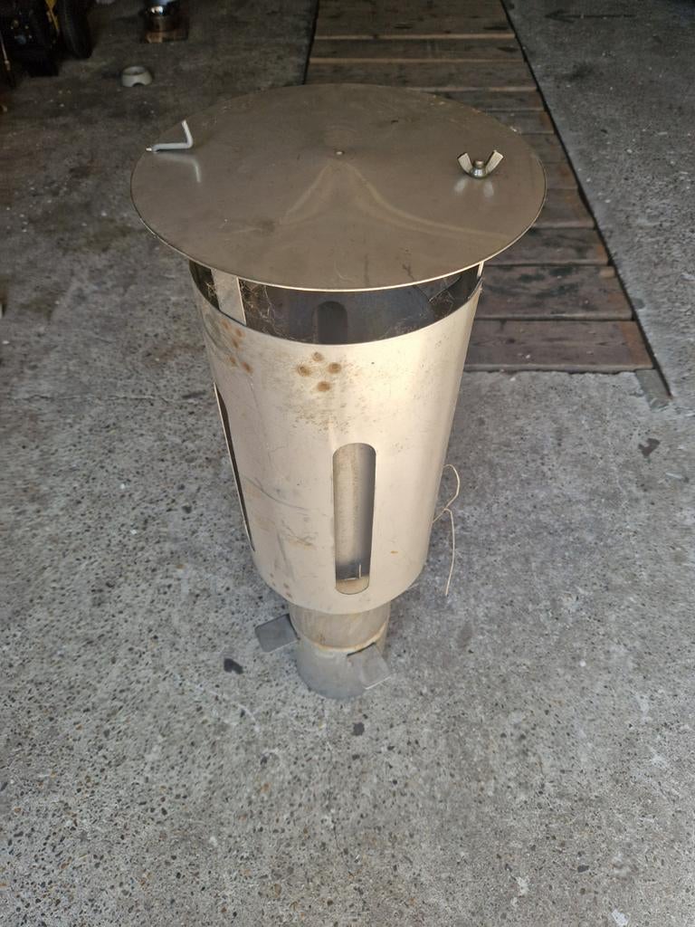 schoorsteenkap inox, Ophalen