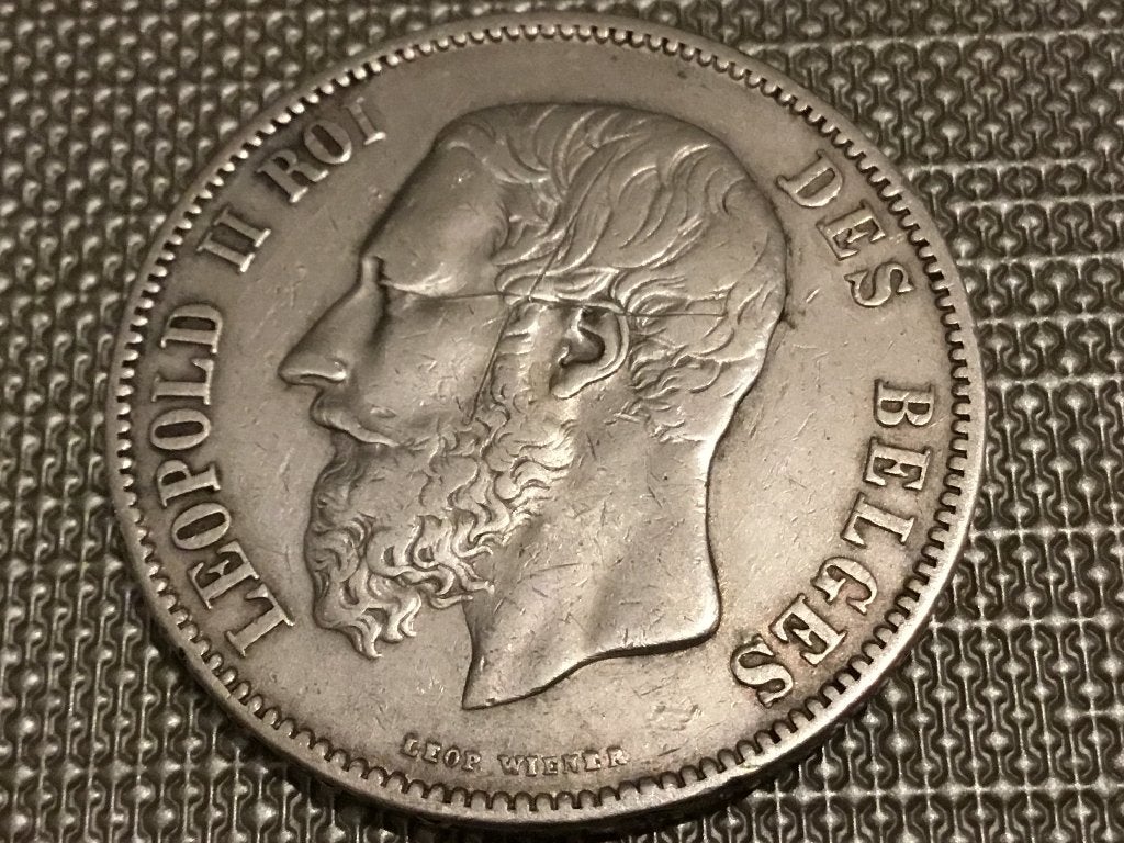5 francs 1865 Leopold II, Postzegels en Munten, Munten | België, Ophalen of Verzenden
