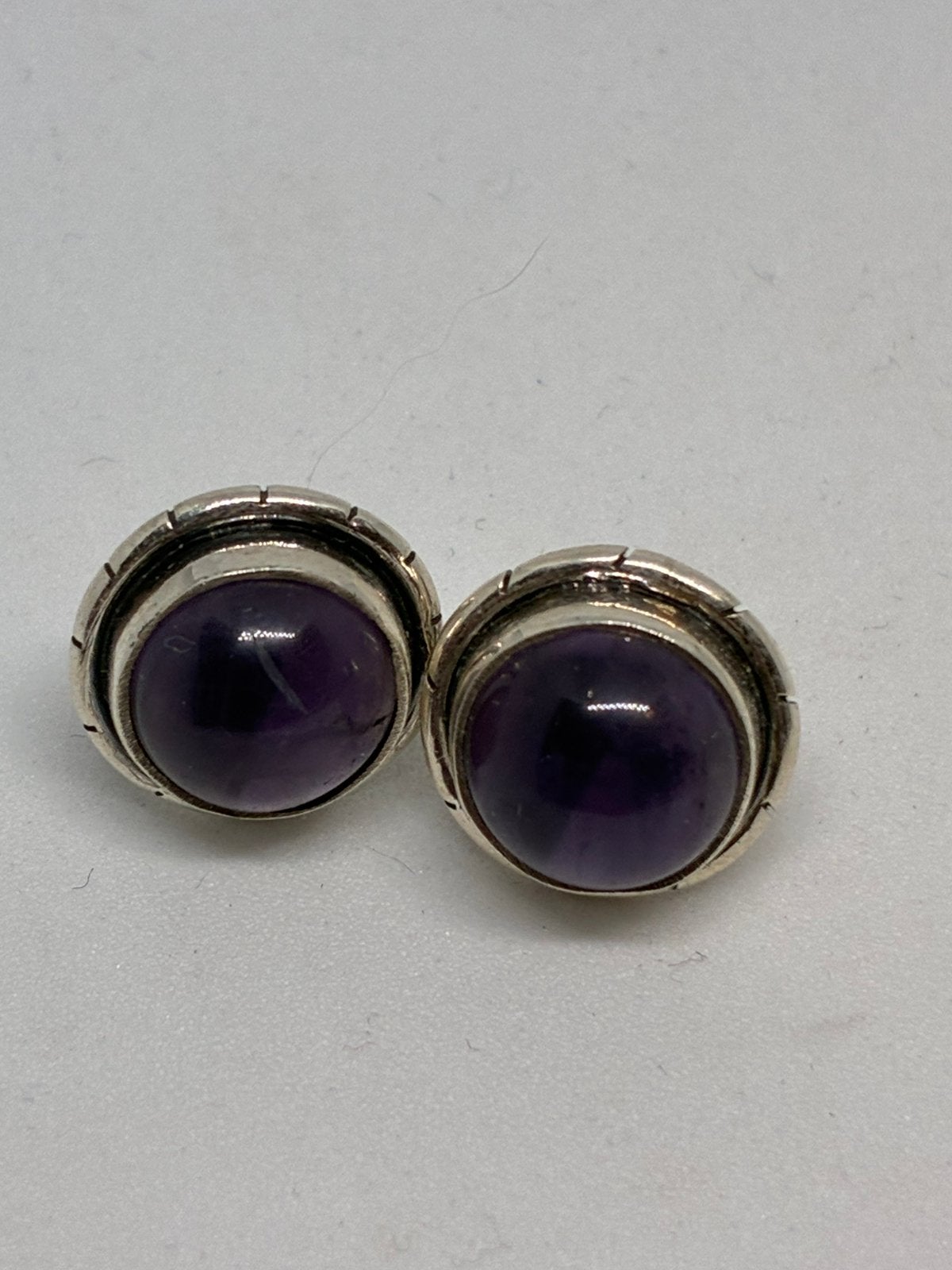 Zilveren oorbellen met amethist, Bijoux, Sacs & Beauté, Boucles d'oreilles, Enlèvement ou Envoi, Avec pierre précieuse, Violet