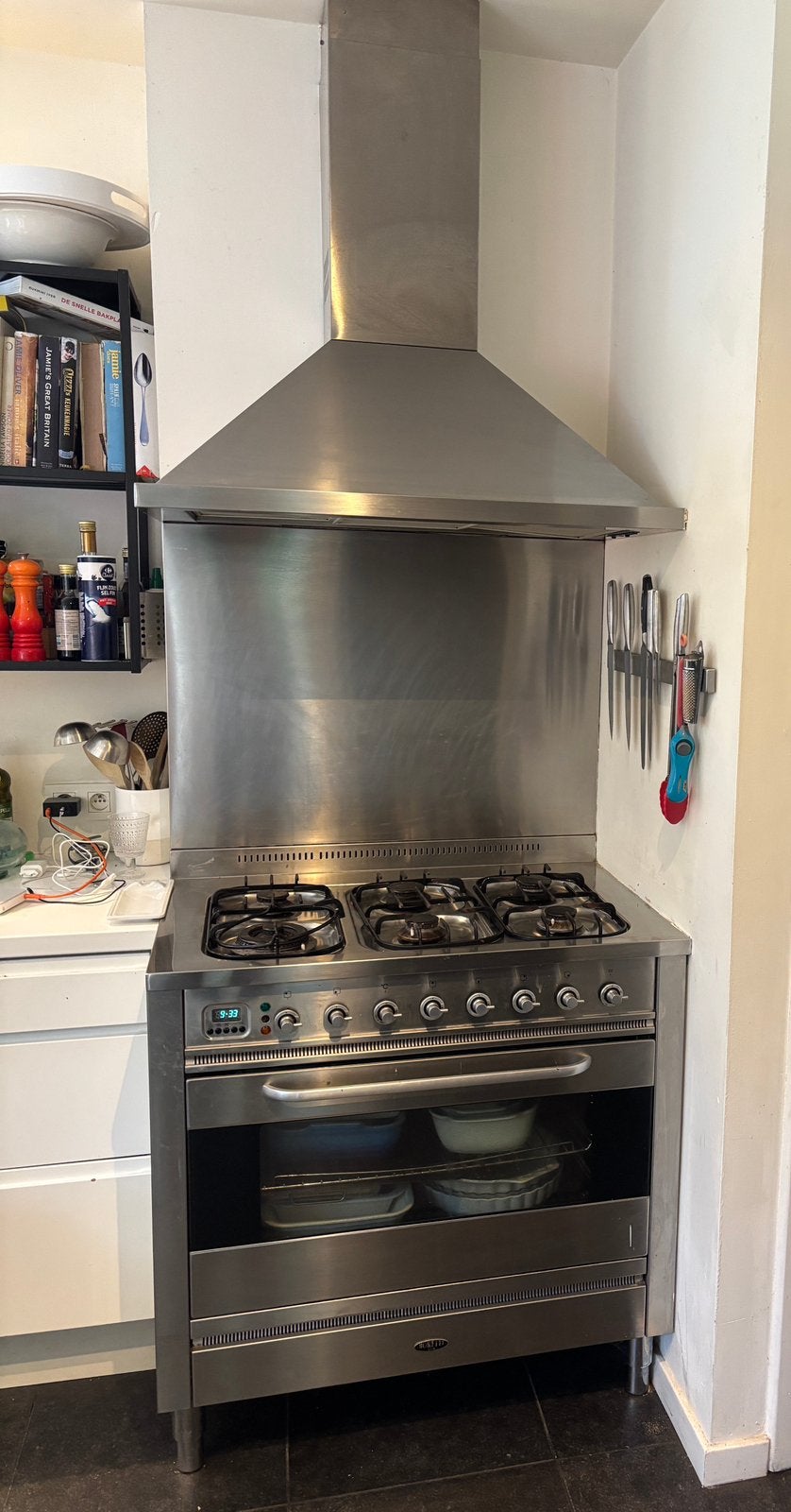 Cuisinière à gaz Boretti Ilve 90x60, Electroménager, Cuisinières, Gaz, Enlèvement, Utilisé, 5 zones de cuisson ou plus