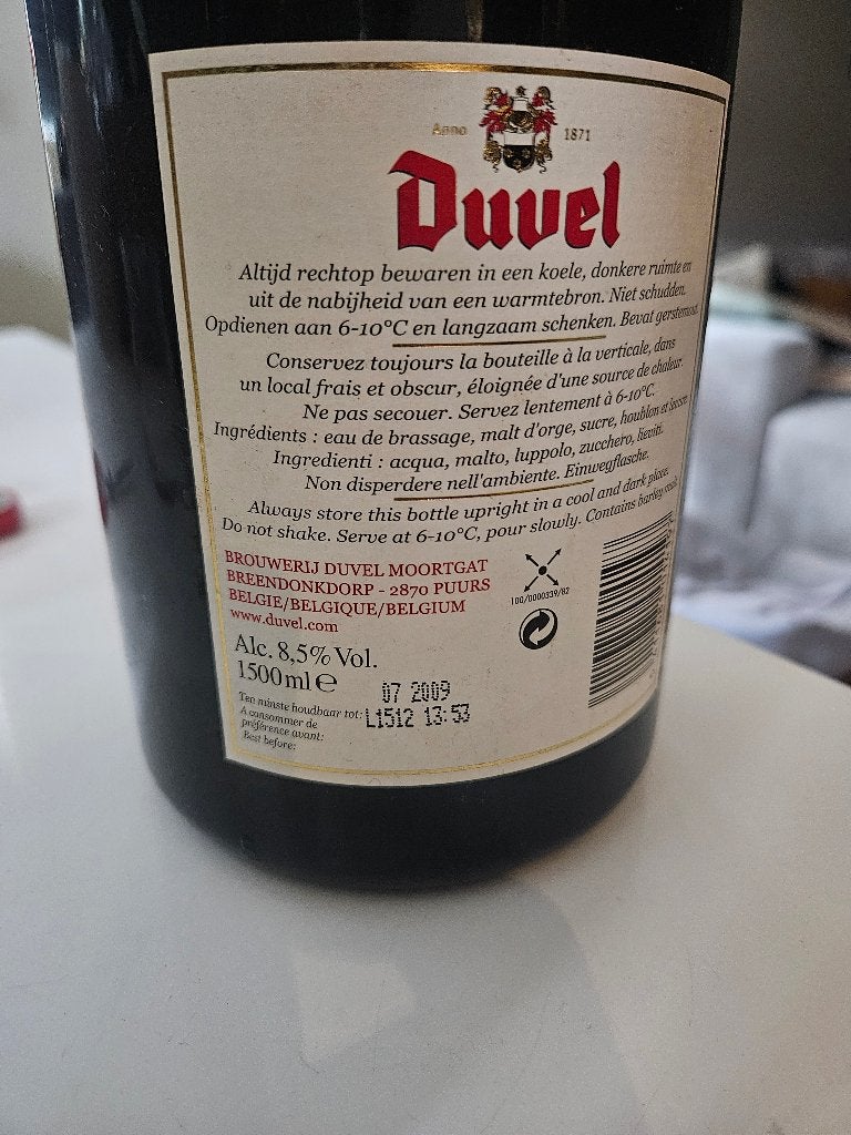 Duvel fles 1500 ml, Verzamelen, Ophalen, Nieuw, Flesje(s), Duvel