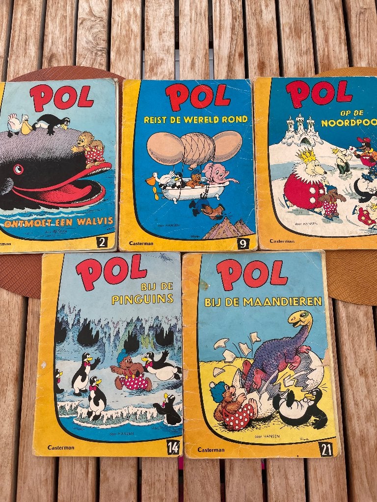 5 strips Pol van Hansen, Boeken, Stripverhalen, Gelezen, Ophalen of Verzenden, Vilhelm Hansen, Meerdere stripboeken