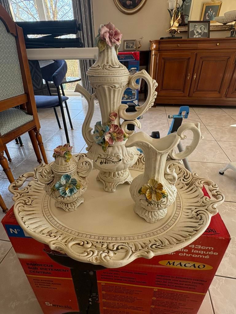 vintage Bassano Italy decoratieve keramische set 1960–1980., Ophalen