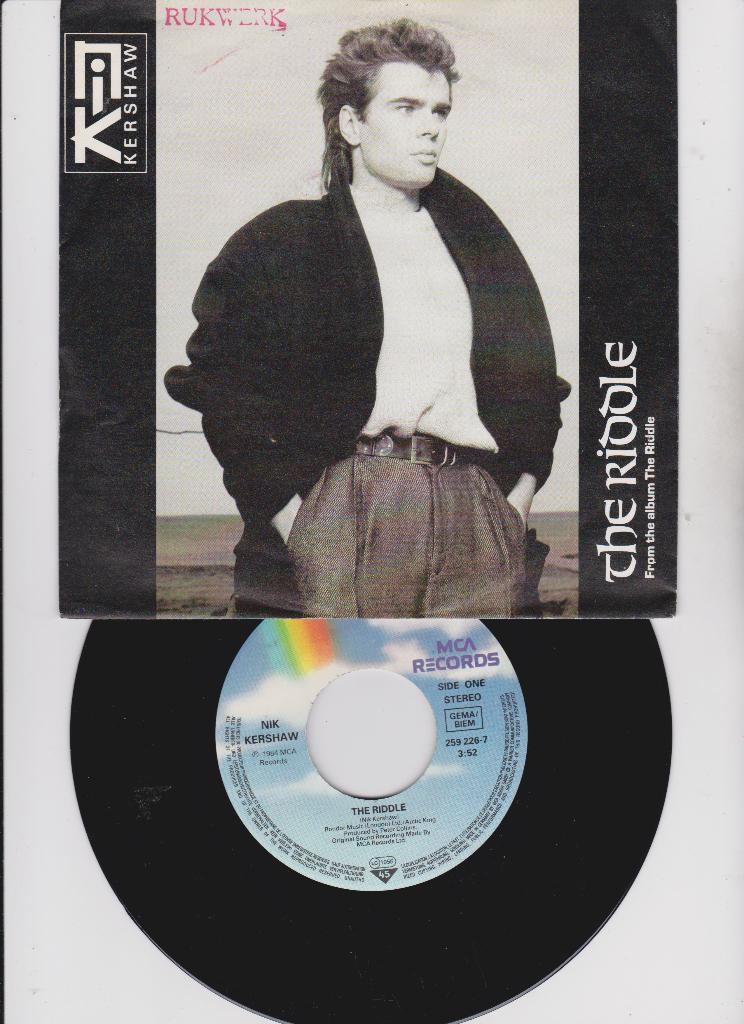 Nik Kershaw – The Riddle 1984 New Wave, Synth-pop, CD & DVD, Vinyles Singles, Utilisé, Housse de protection extérieure, Pochette photo