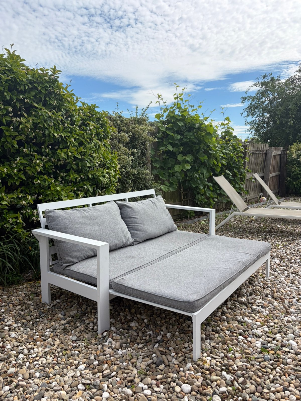 Banc de jardin design allongeable, Enlèvement ou Envoi, Utilisé