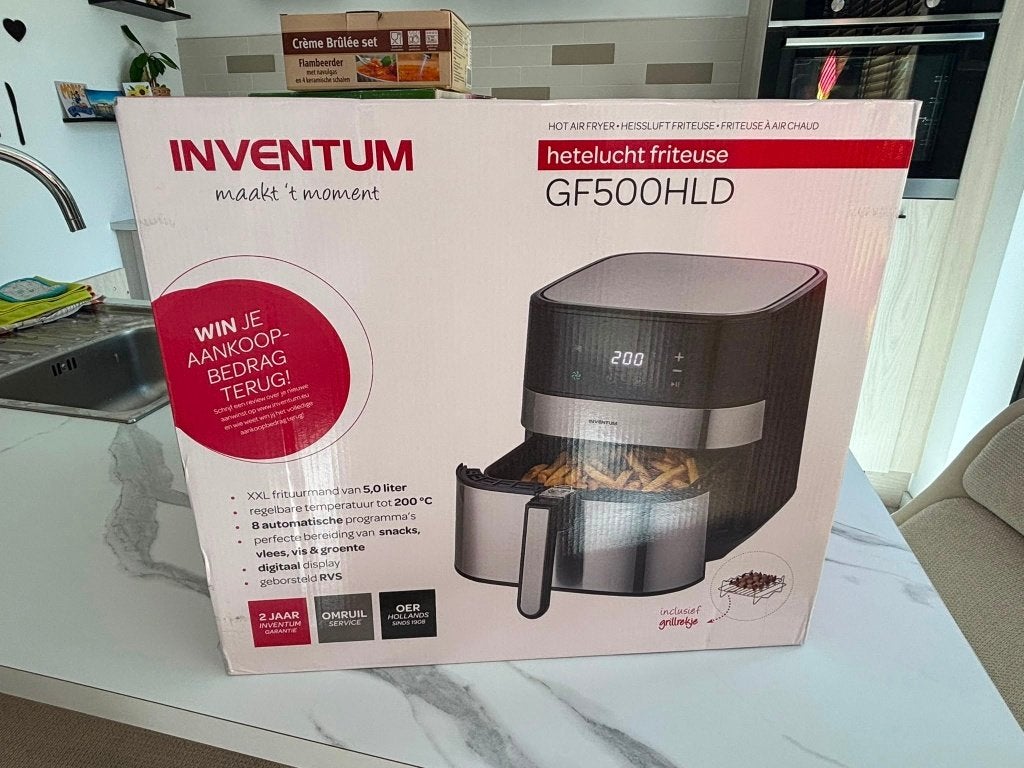 Airfryer (Inventum GF500HLD (5 liter)), Elektronische apparatuur, Airfryers, Nieuw, Airfryer, 1500 gram of meer, Ophalen