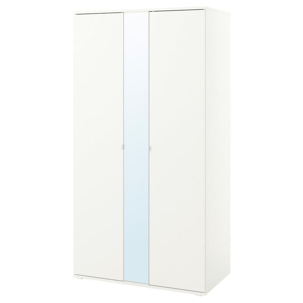 VIHALSArmoire 2 portes, blanc, ikea  105x57x200 cm, 100 tot 150 cm, Zo goed als nieuw, Met lade(s), 150 tot 200 cm