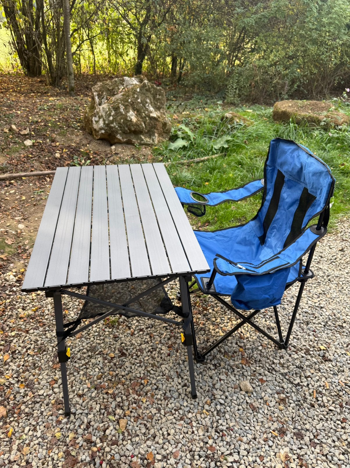 Table & Chaise, Caravanes & Camping, Enlèvement, Comme neuf
