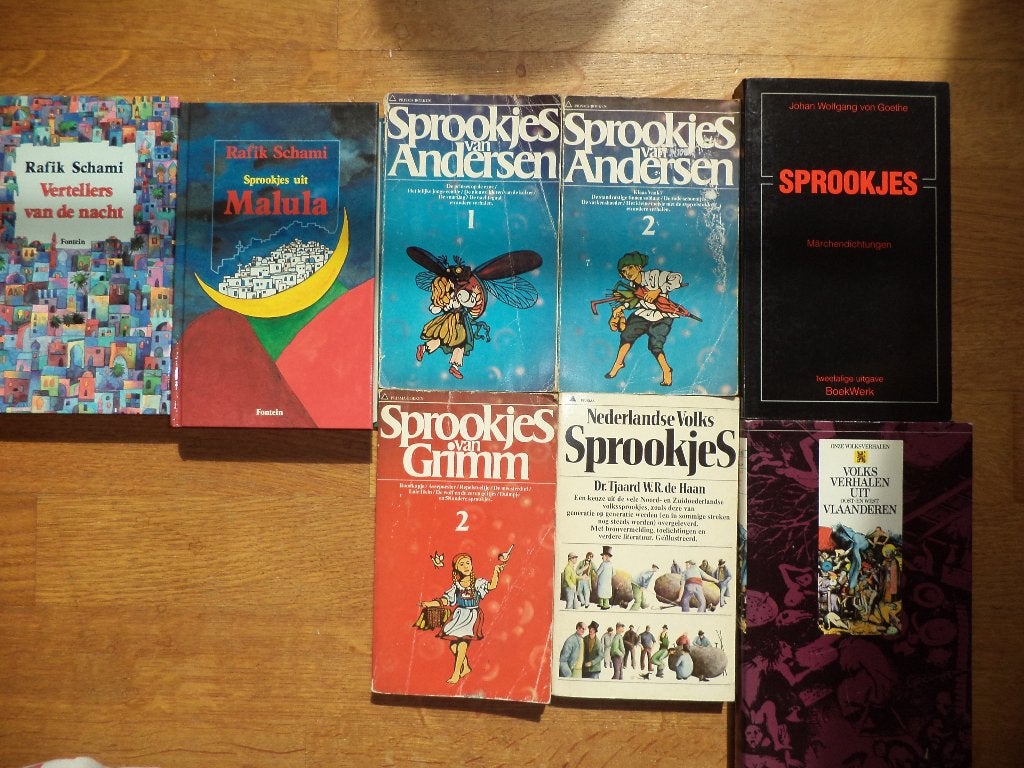 8x Sprookjes Grimm Andersen Goethe volkssprookjes R. Schami, Ophalen of Verzenden