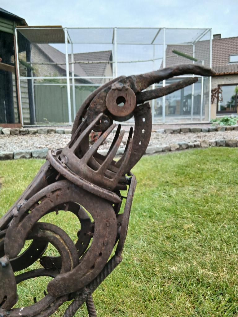 tuinbeeld , vogel kraai , hoogte 50 cm, Ophalen, Nieuw, Metaal, Dierenbeeld