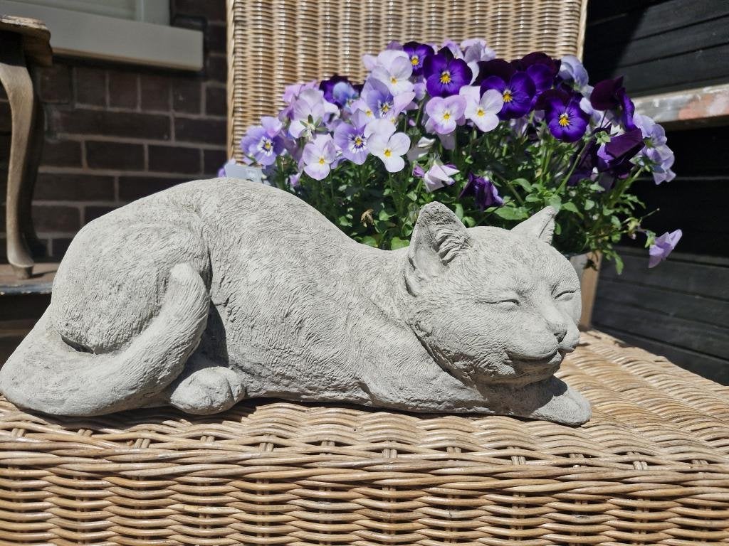 tuinbeeld van een poes beton , aanbieding, Ophalen of Verzenden, Nieuw, Beton