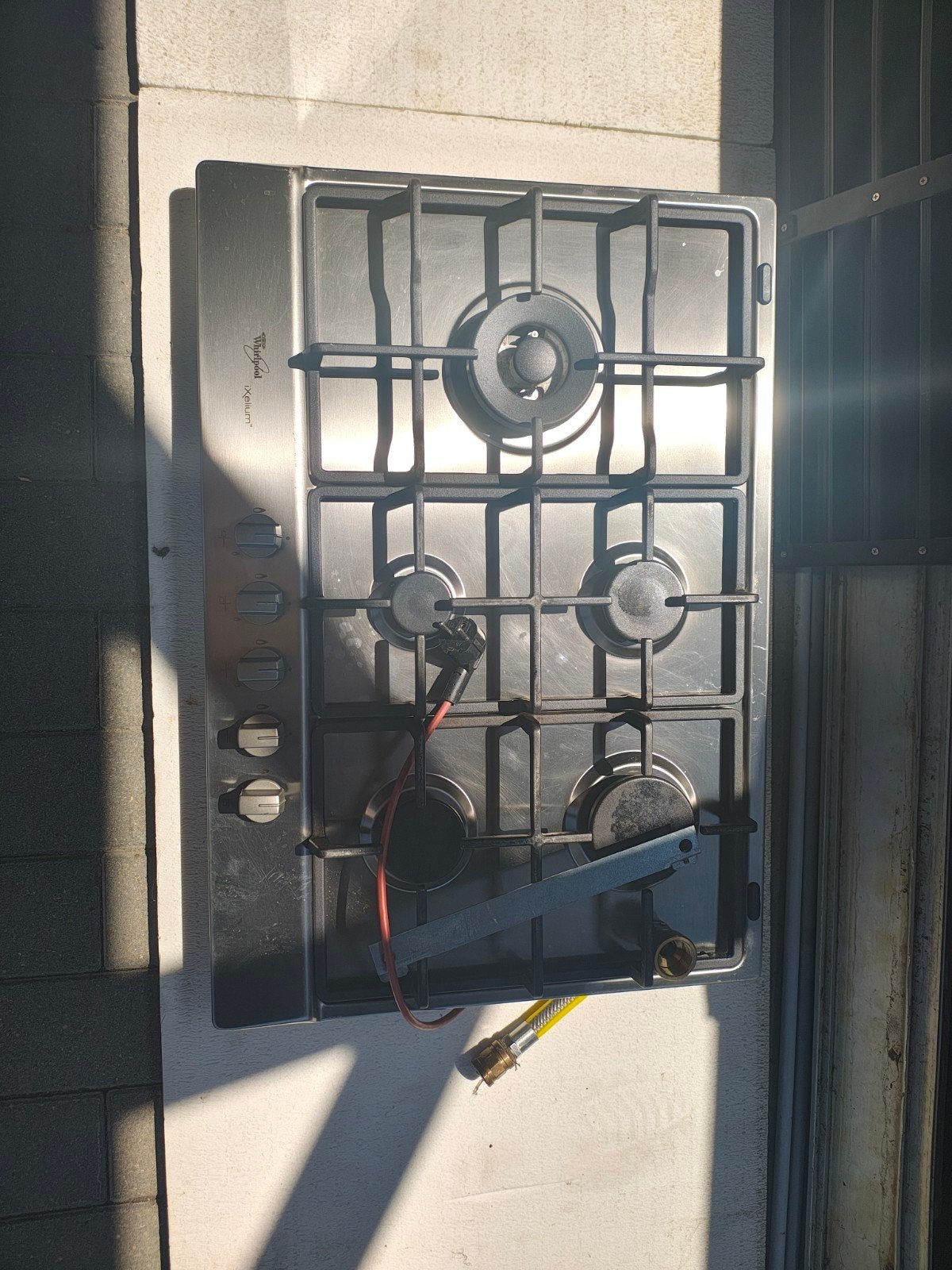 Gas vuur met wok brander, Ophalen