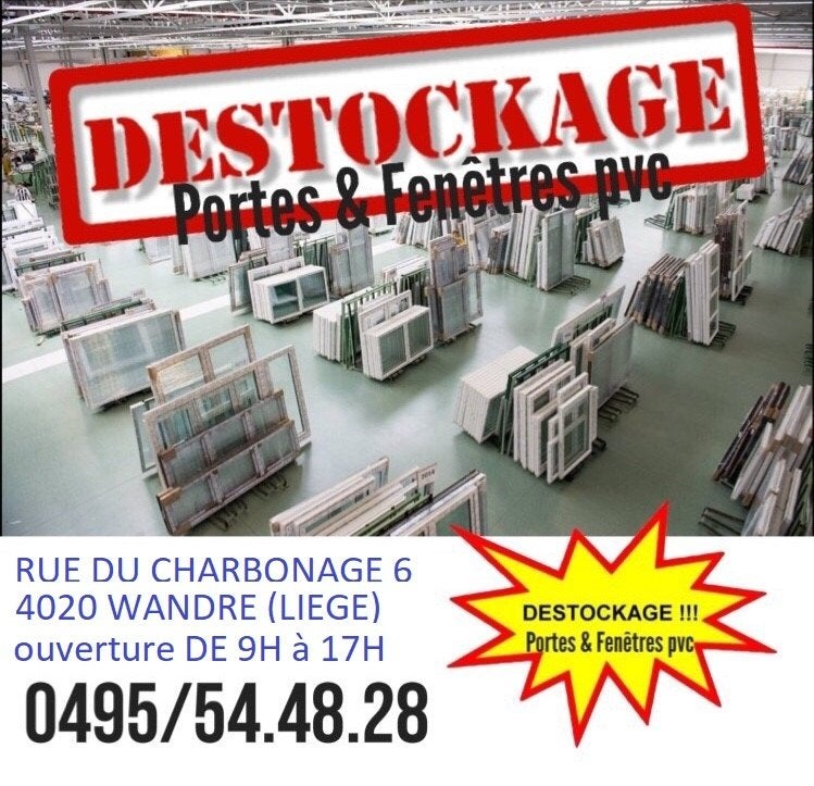 déstockage de châssis et portes pvc, Bricolage & Construction, Vitres, Châssis & Fenêtres, Enlèvement, Neuf, Double vitrage