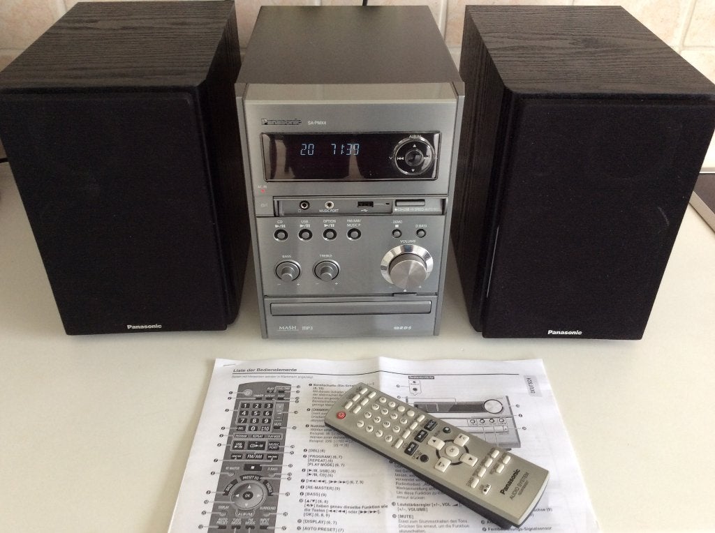 Stereoketen Panasonic SA-PMX4 met afstandsbediening, Overige merken, MP3-aansluiting, Tuner of Radio, Ophalen of Verzenden