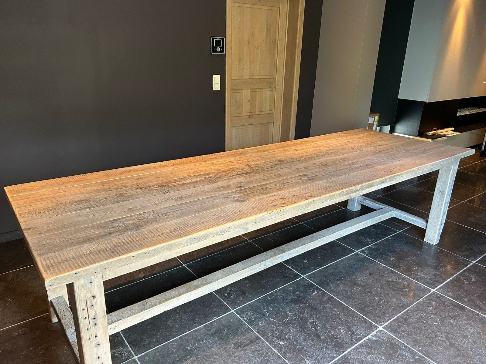 Grote houten tafel, Ophalen, 200 cm of meer, 50 tot 100 cm, Vijf personen of meer