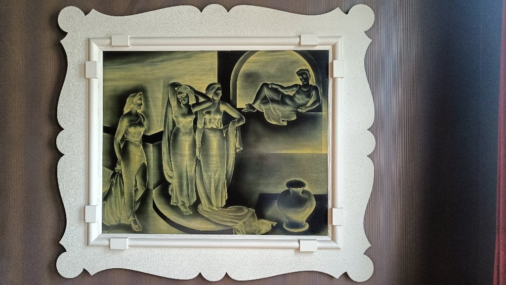Monumentaal neo-expressionistisch schilderij, Antiquités & Art, Art | Peinture | Classique, Portrait ou Personnes, Enlèvement ou Envoi